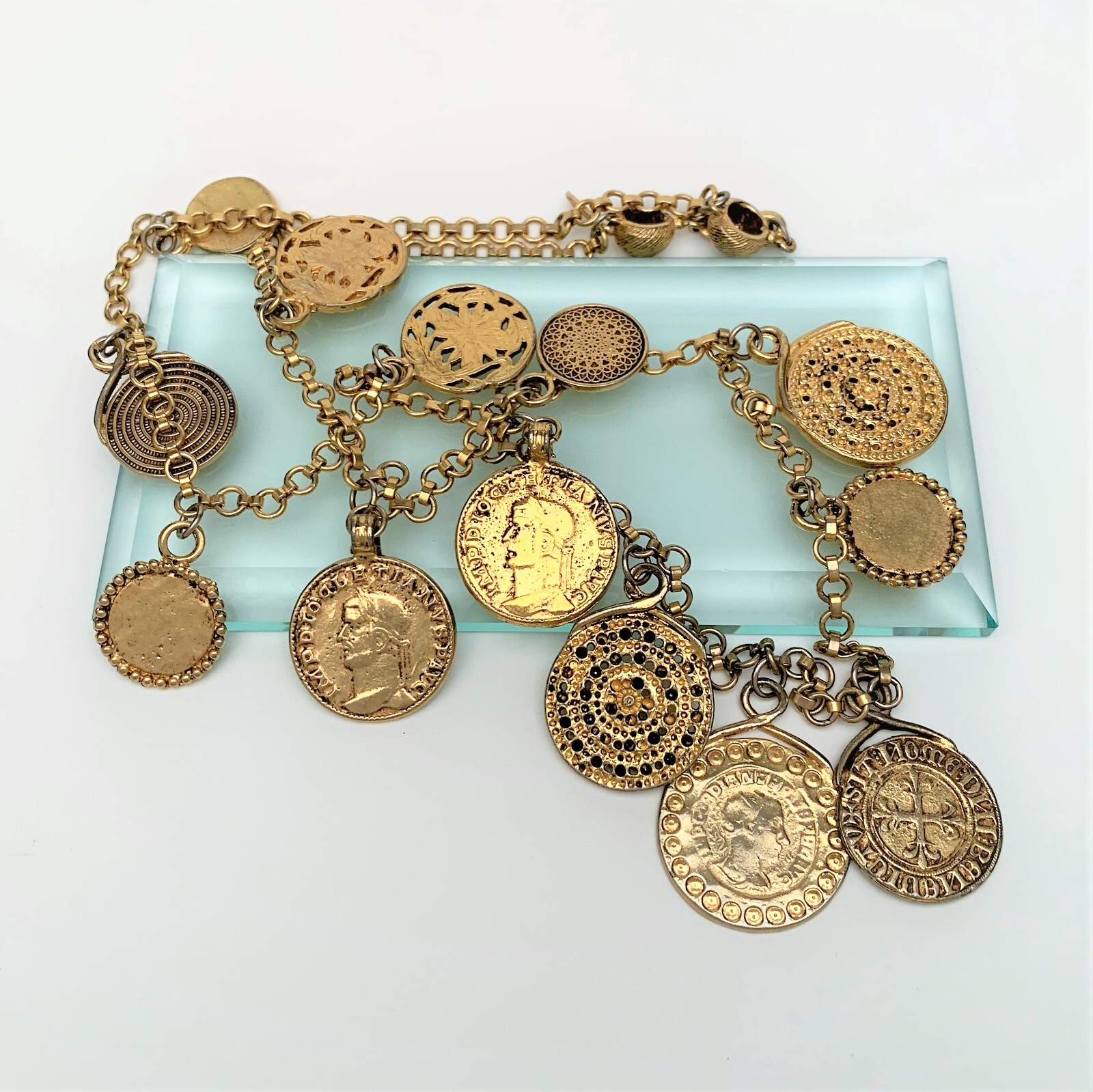Yves Saint Laurent コイン型 ネックレス Vintage YSL (Yves Saint Laurent) 'Ancient' Coins Necklace | eBay