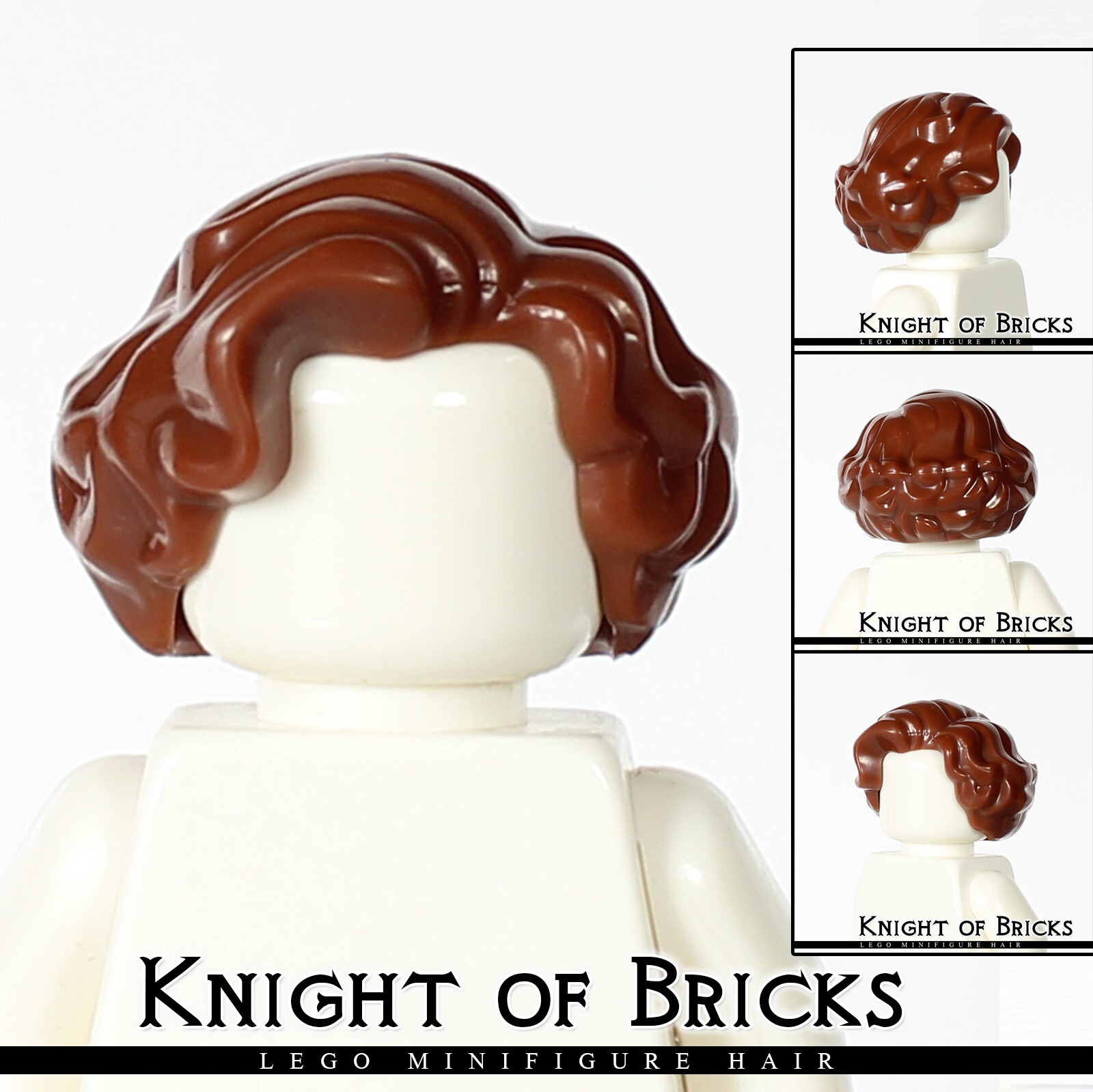 LEGO Minifigure Hair BROWN 11256 Female Girl Short Wavy with