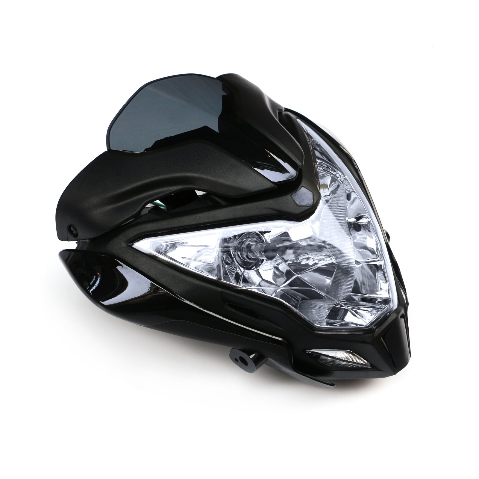 Motorcycle HeadLight Assembly Headlamp+Fairing Black Fit for BAJAJ
