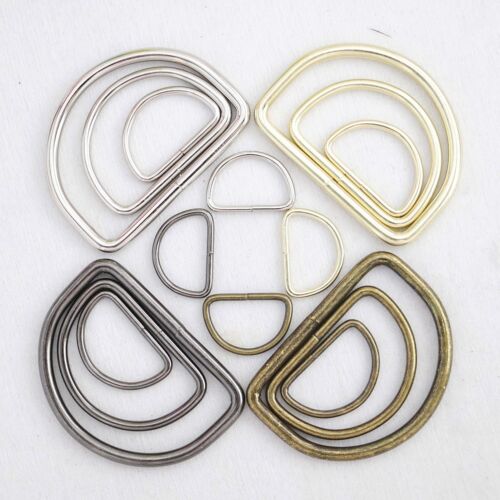 Metal D-Ring Welded ,for straps,purses,bags,Choose quantity Size & color (usa)