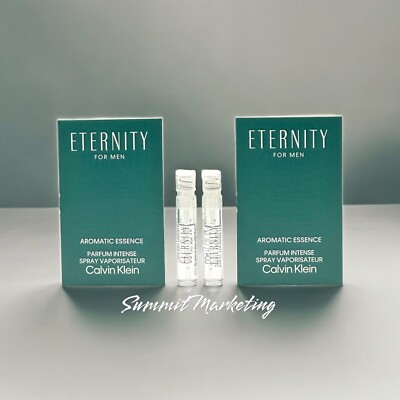 (New)  Men's CK Eternity - Aromatic Essence Parfum Intense 2/pc 1.2ml Sampler