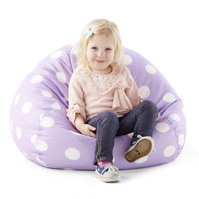 Big Joe Classic Bean Bag Chair, Lavender Polka Dot