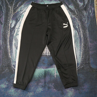 Puma The NeverWorn T7 Track Pants Black Size Large RETAIL $100
