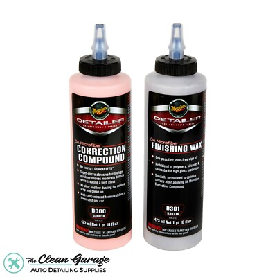 Meguiar's DA Microfiber Kit - D300 Correction Compound D301 Finishing Polish Wax