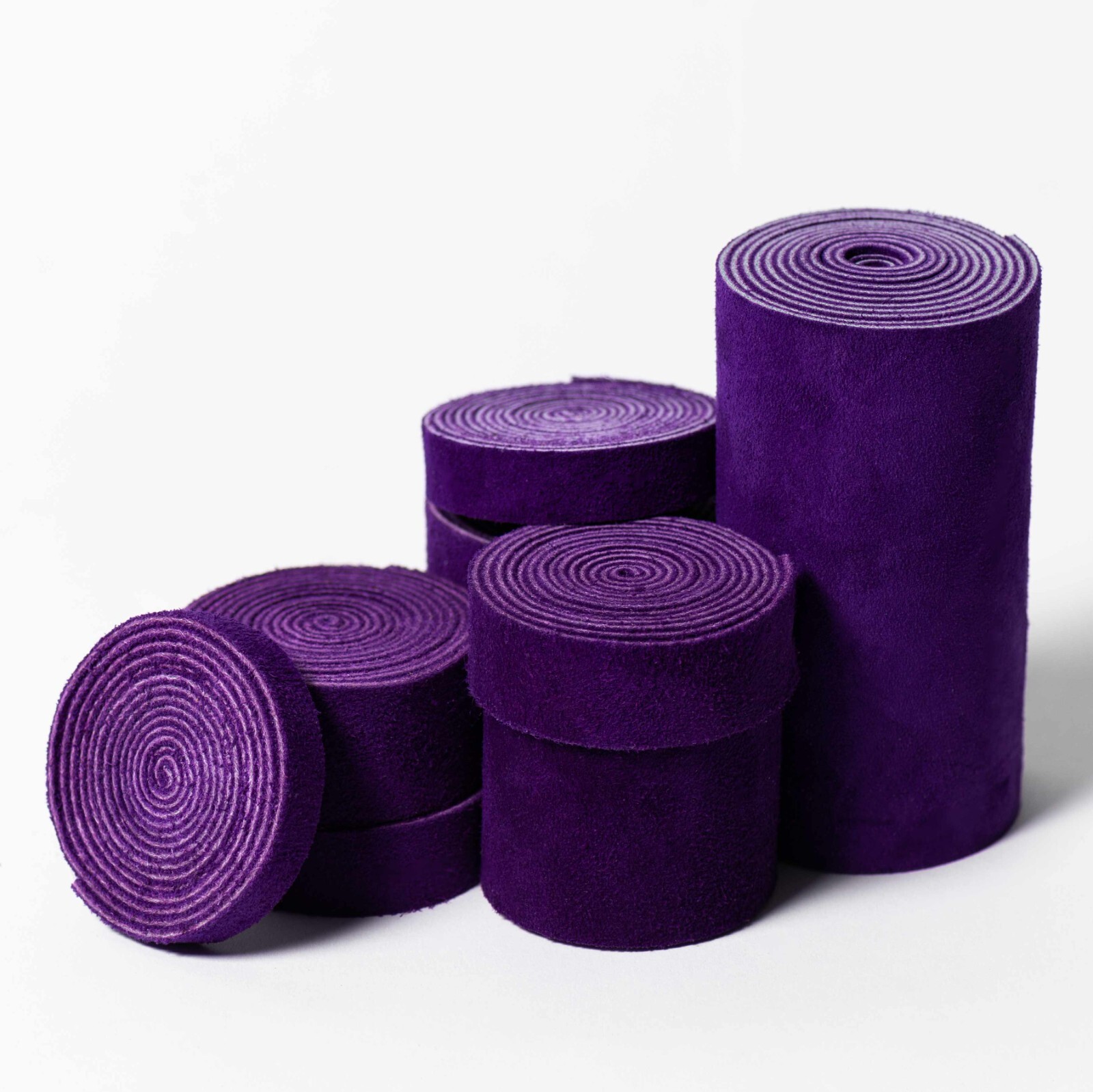 Strips of Suede Leather Purple 48 Inches Length 4-4.5 oz. Choose Width