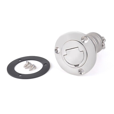 Boat Marine 2'' Keyless Cap Gas Fuel Tank Deck Fill Filler 316 Stainless