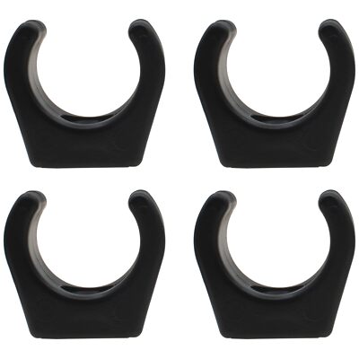 LBTODH 4PCS Boat Hook Holder Nylon Boat Ladder Clip Black Paddle Stowage Clam...