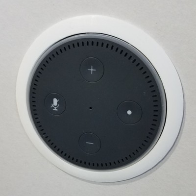 Echo Dot Gen2 Flush Wall/Ceiling mount With Optional