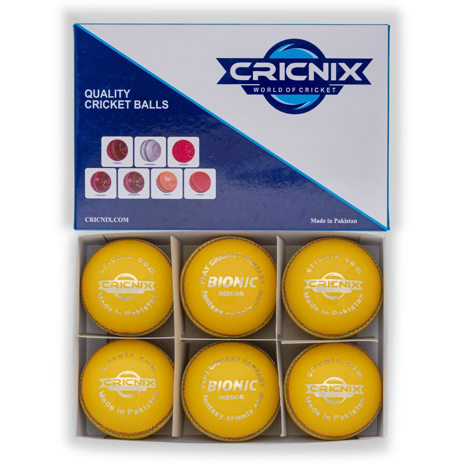 Cricnix Cricket Ball Bionic Yellow 110g for Indoor Practice 