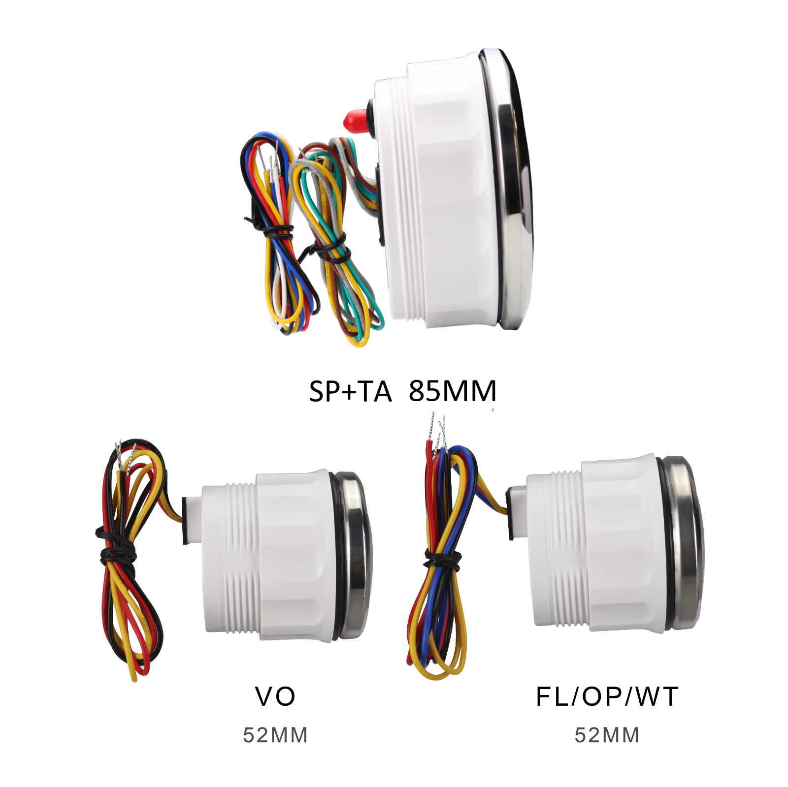 W PRO 5 Gauge Set 85mm GPS Speedometer Tachometer 120 MPH Turn Signal High Beam