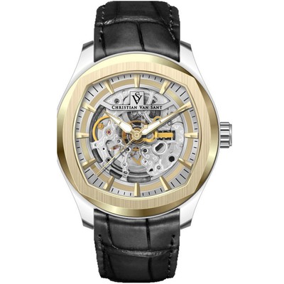 Pre-owned Christian Van Sant Men's Romeo Gold Dial Watch - Cv9502