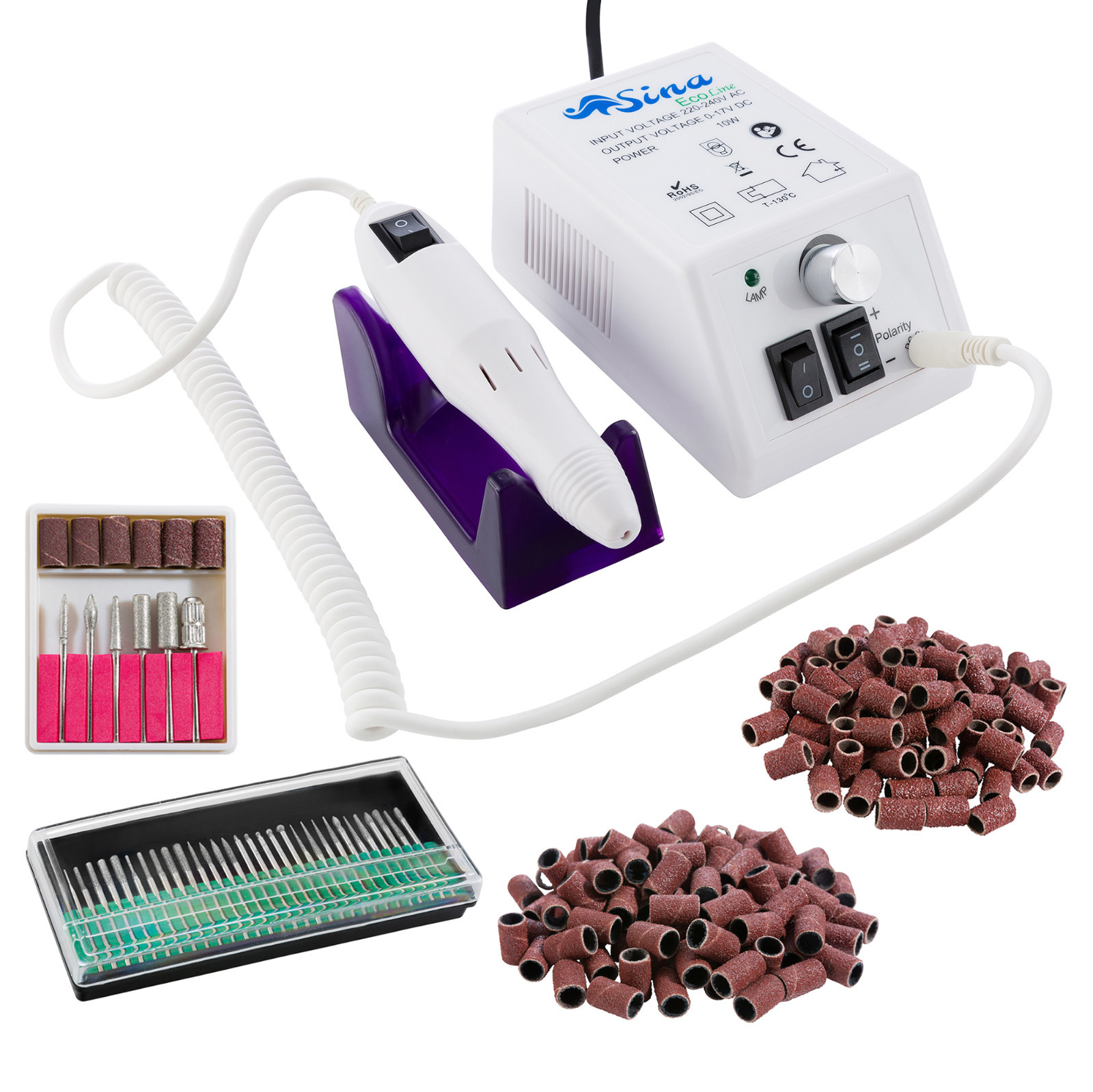 SINA Nagelfräser Fräser Maniküre Nagelstudio für Gel Nägel Nail Art 20000 U/min