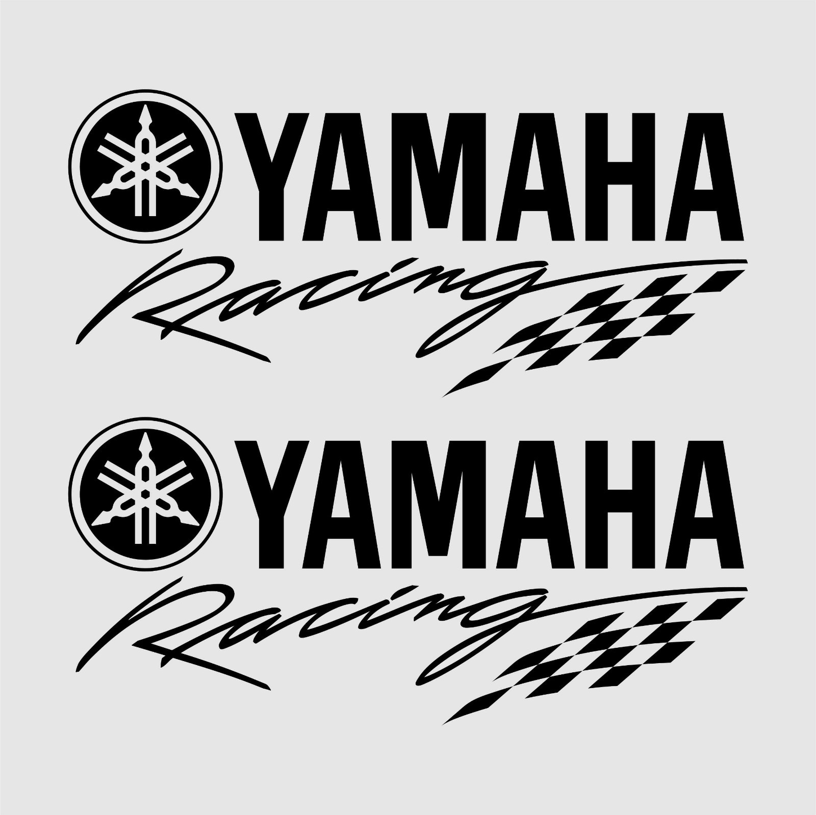 2x Yamaha Racing Premium Motorbike Decals Stickers R1 R6 Yzf 120mm Si