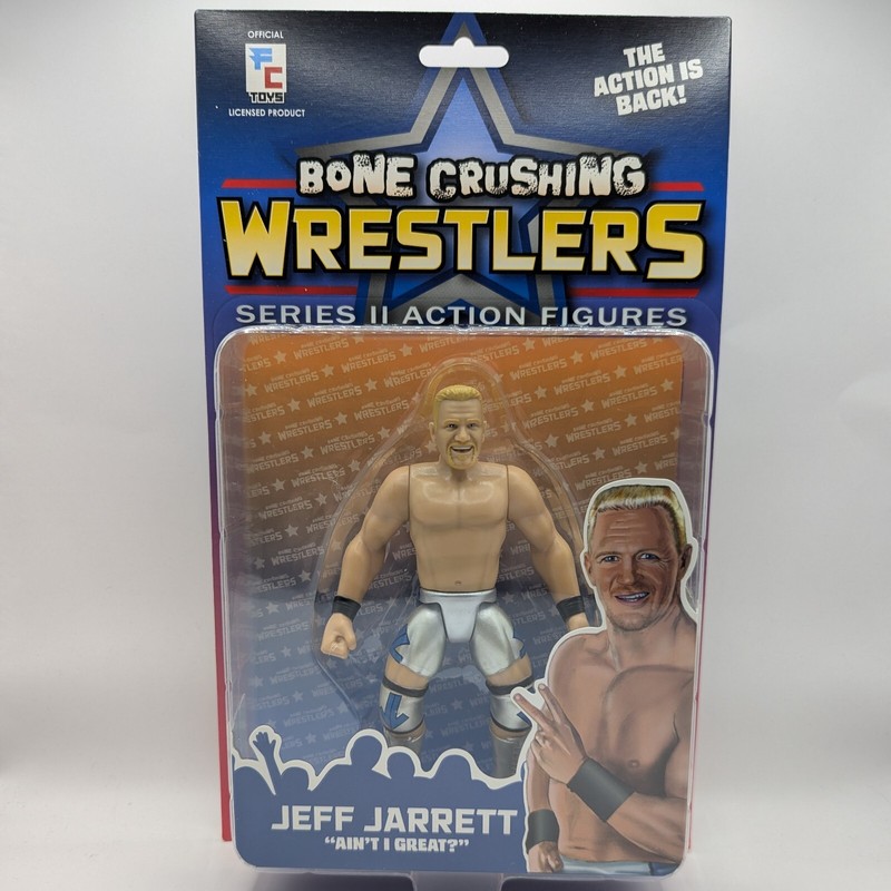 FC Bone Crushing Wrestlers Series 2 Jeff Jarrett MOC Silver