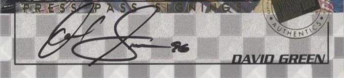 1998 Press Pass - David Green #24