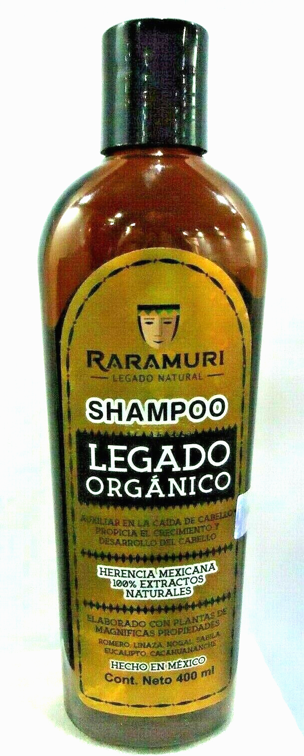 RARAMURI Legado Organico Shampoo Auxiliar en la Caida de Cabello 400ml Free Ship