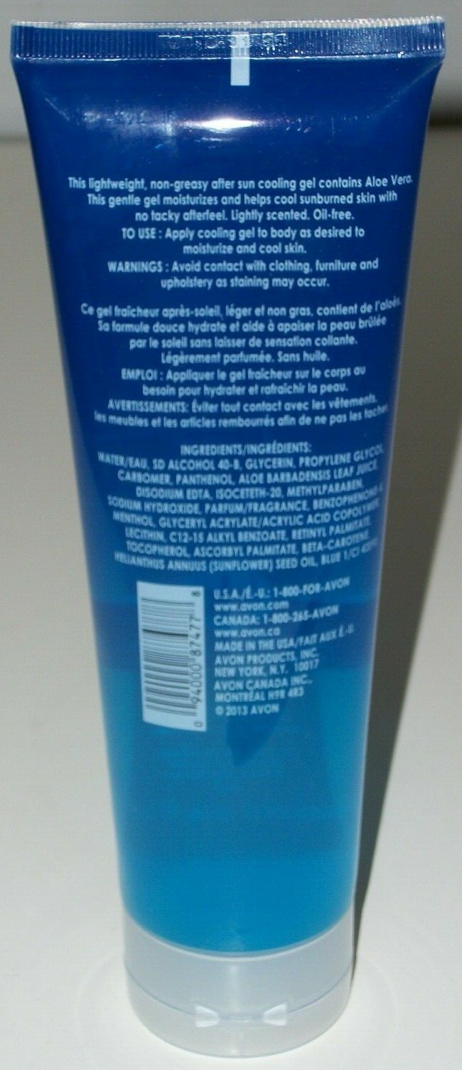 Avon SUN+ Gel ALOE ICE COOLING Sunburn Treatment 8.4-oz NEW