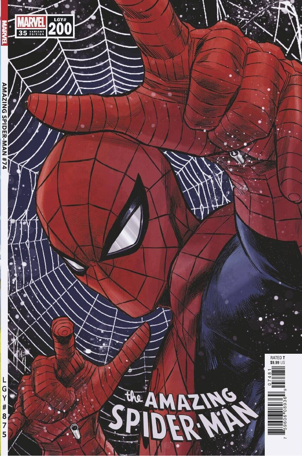 AMAZING SPIDERMAN 74 875 MARCO CHECCHETTO VARIANT vol 5 2021 AMAZING SPIDERMAN 74 875 MARCO CHECCHETTO VARIANT vol 5 2021