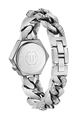 Pre-owned Philipp Plein Silver Womens Analogue Watch The Hexagon Groumette Pwwba0123