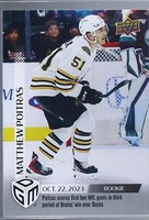 2023-24 Upper Deck Game Dated Moments - Matthew Poitras #9