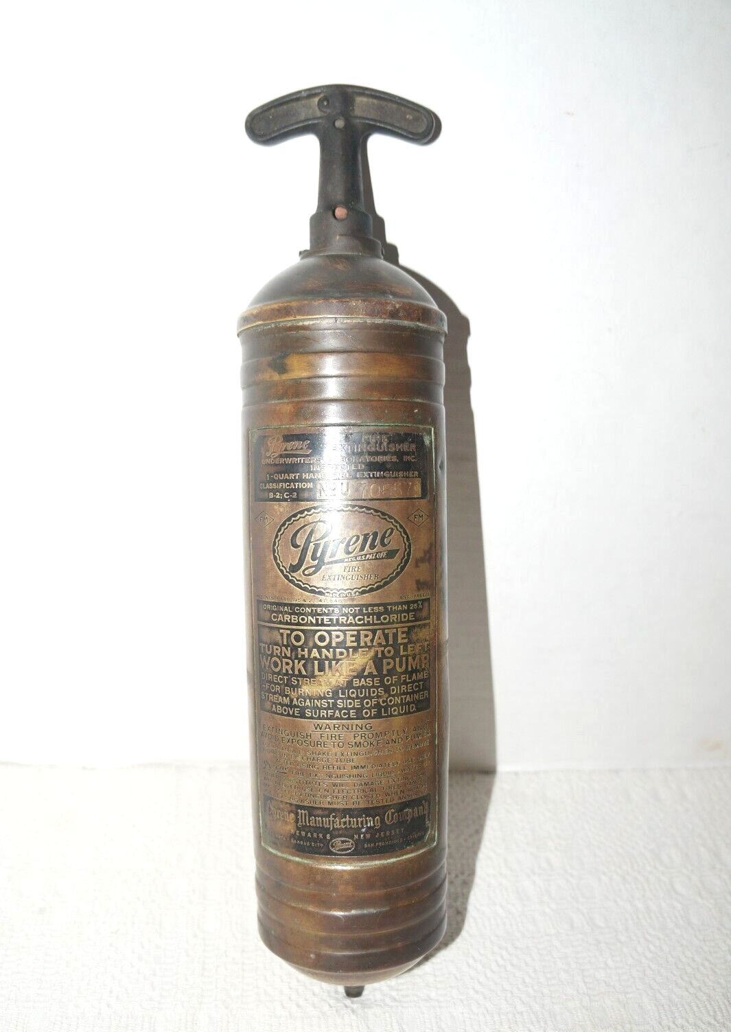 vintage 60s Pyrene社製　USA ブラス消火器 vintage 60s Pyrene社製 USA ブラス消火器