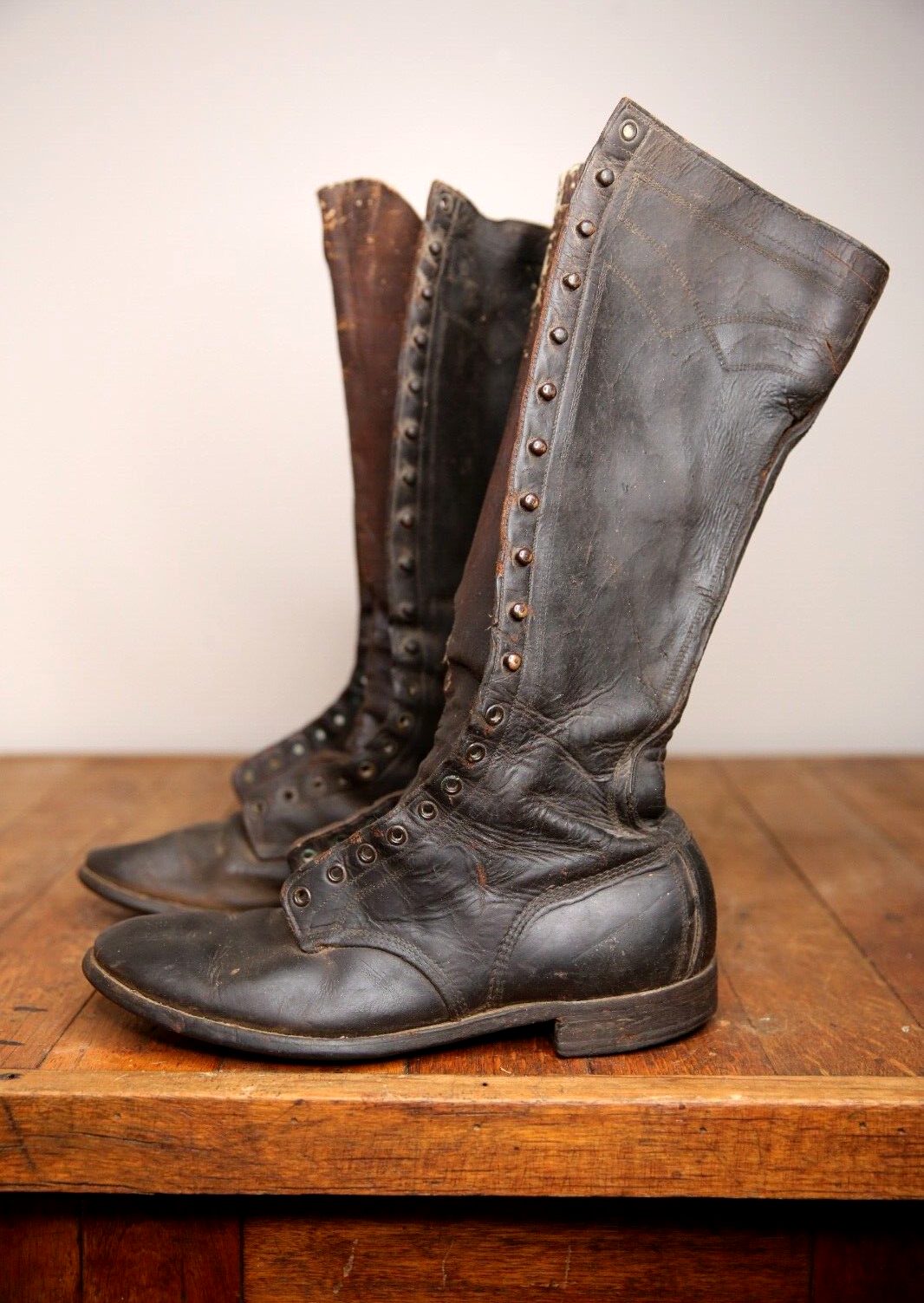 Mens 7.5 Biker Steampunk Workwear Brown