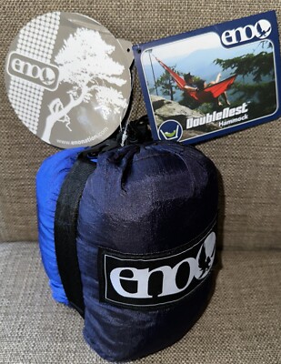 NEW Eagles Nest Outfitters ENO DoubleNest Hammock BLUE Camping Backpacking