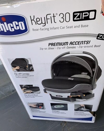 Chicco KeyFit 30 Zip Infant Car Seat BLACK /GRAY  Manhattan Brand new