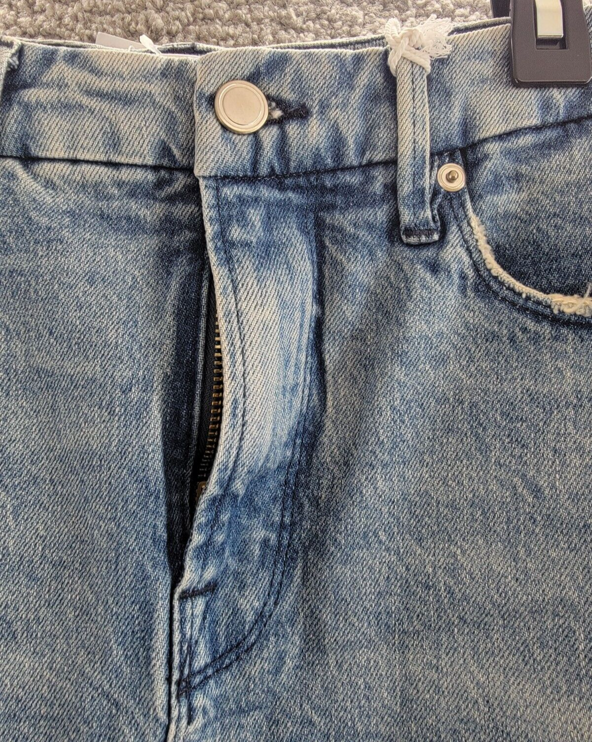 Good American Denim Tube Maxi Skirt Women's 2/26 I357 Five-Pocket Button Closure - Picture 8 of 16