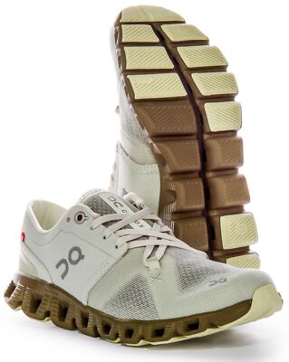 Pre-owned On Running Cloud X 3 Ultralight Fast Savanah Women Sneaker Light Grey Us 5 - 11