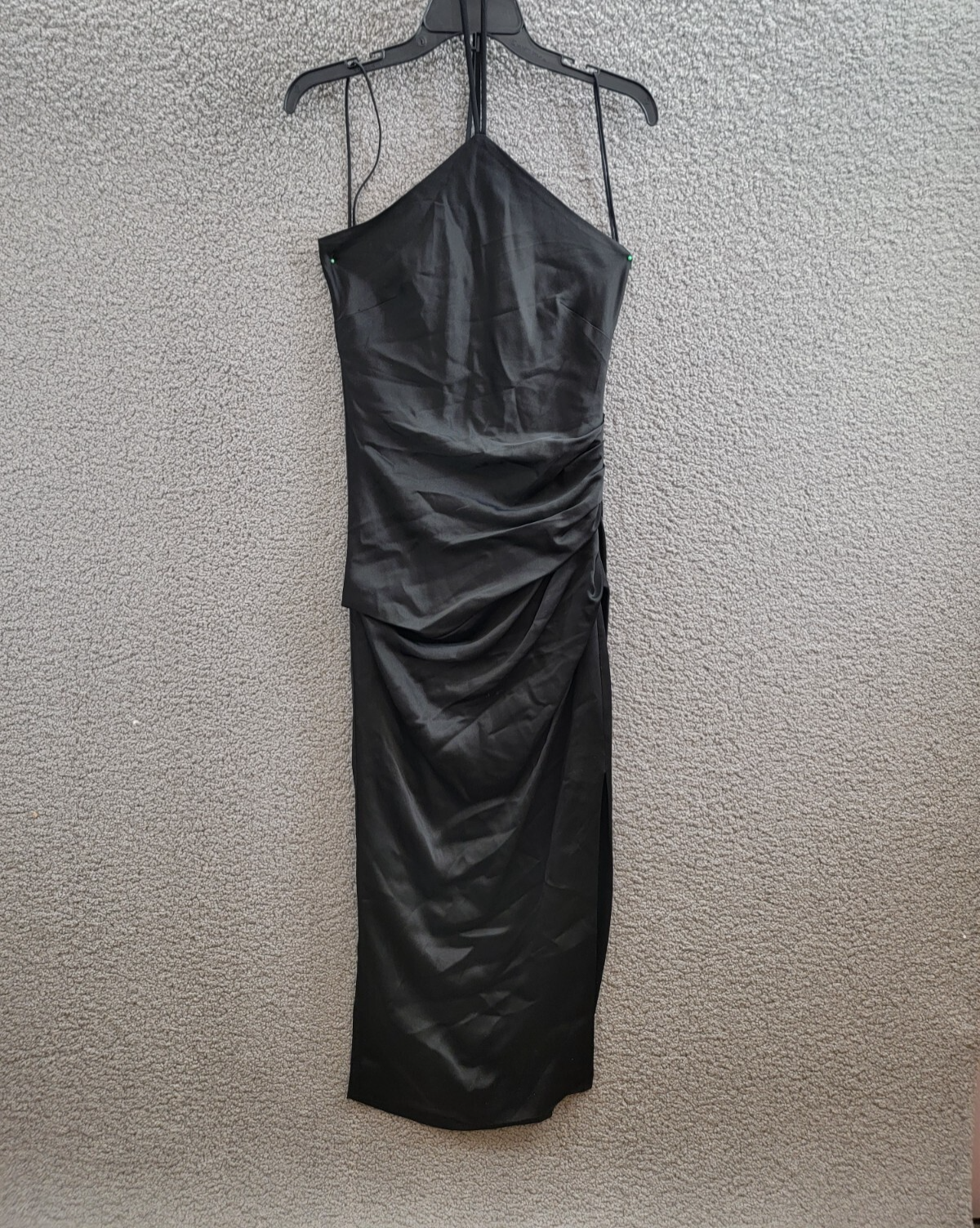 SIMKHAI Hansel Halter Neckline Gown Women's 0 Black Sleeveless Back Zip Closure - Picture 2 of 14