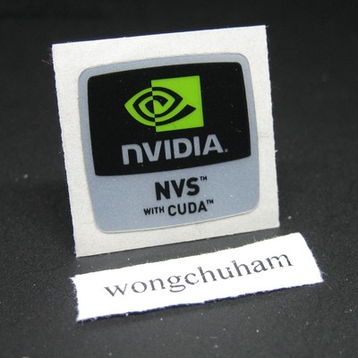 PC Notebook Sticker - Nvidia NVS with Cuda Sticker 18mm x 18mm #202211221145