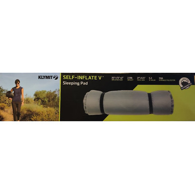 New Klymit Self-Inflate V Camping Hunting Sleeping Bag Mat Pad 2.9 LB 5.3R 20x72