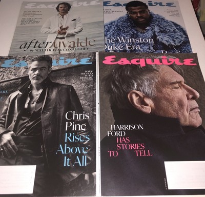 4X Esquire Magazines: Matthew McConaughey Chris Pine Winston Duke Harrison Ford