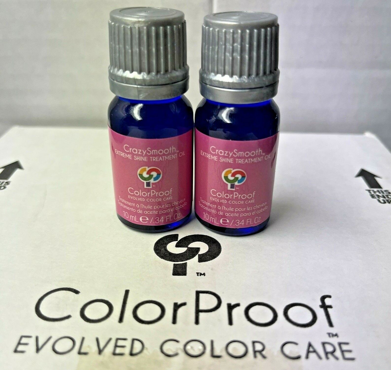 2 Pack - ColorProof Crazy Smooth Extreme Shine Treatment Oil - 0.34oz (10ml) New