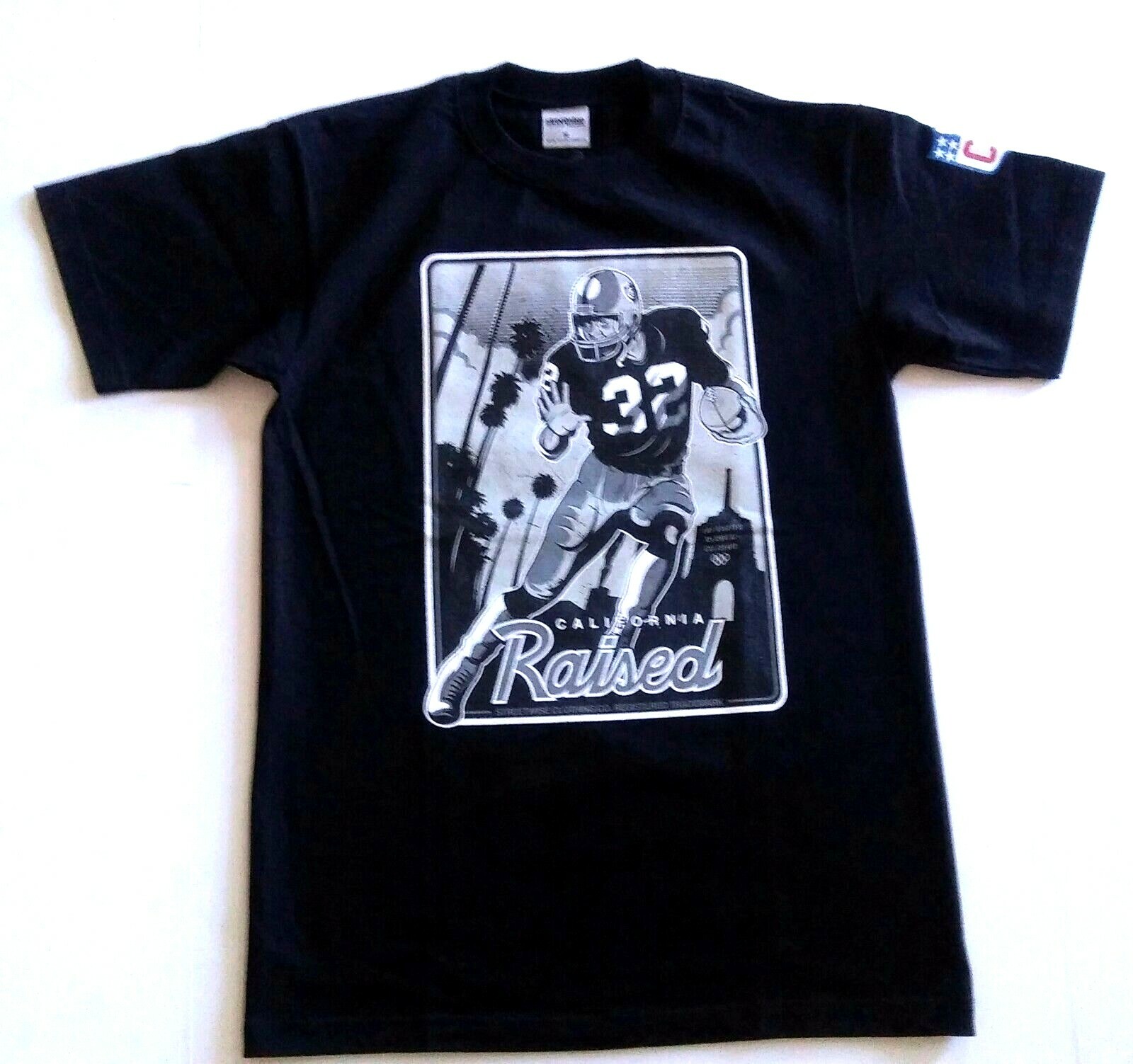  Men's Black Streetwise  black  RAISED T-SHIRT SIZE- M L XL 2XL 3XL
