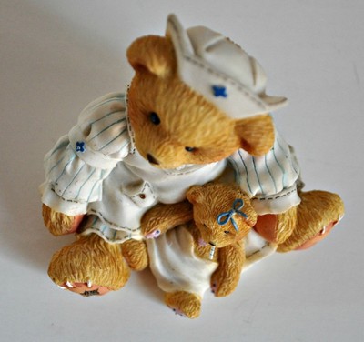 Vintage Enesco Cherished Teddies Nurse Laura Bear Figurine Collectible Friends