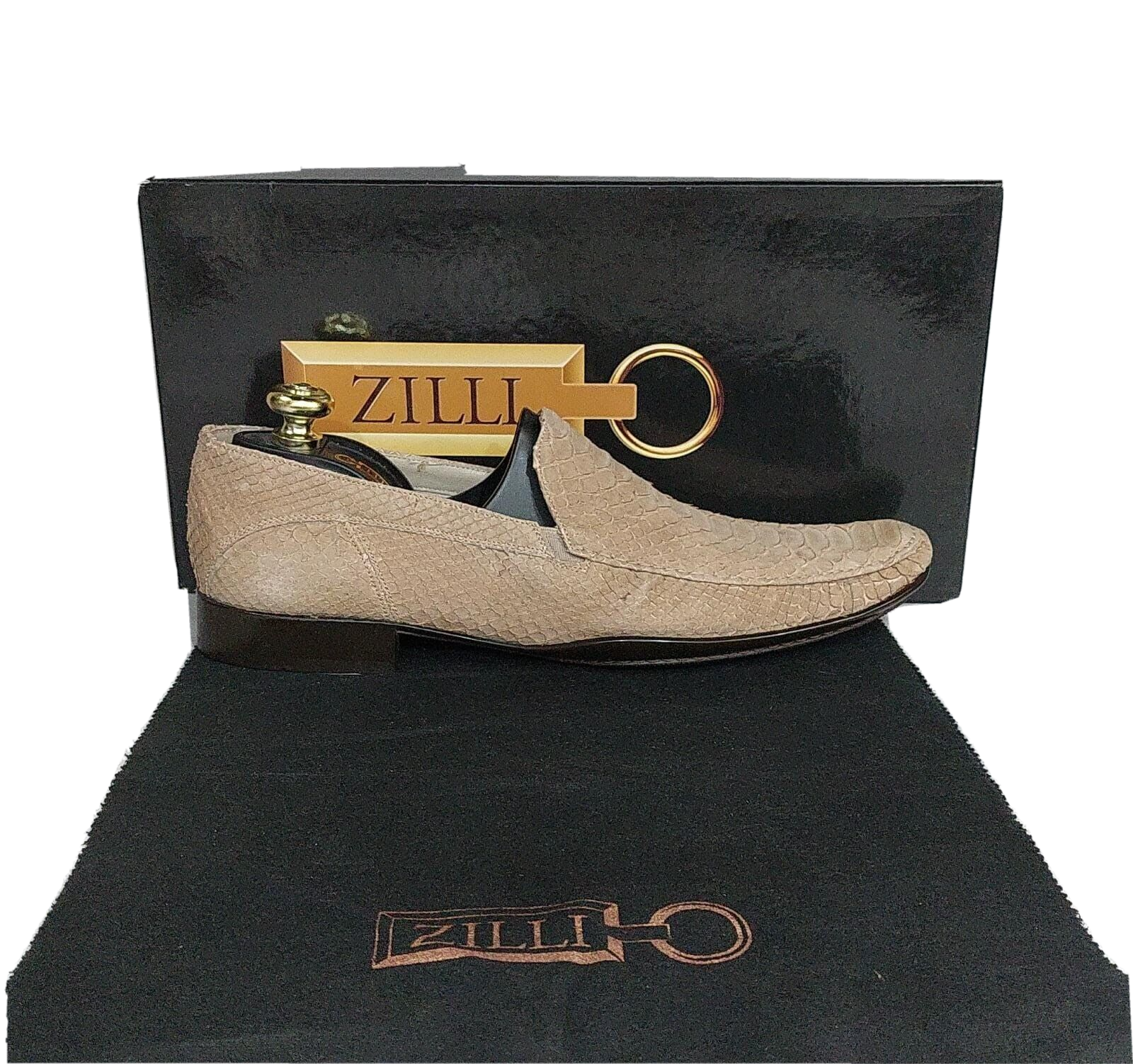 絶対的な信頼 Men's ZILLI Shoe Cm 30 Loafer Leather Beige 43 EU Size 靴