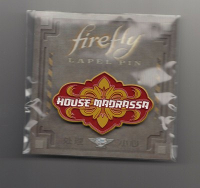 FIREFLY House Madrassa  pinback BADGE Inara Loot Crate #10 sealed enamelled meta