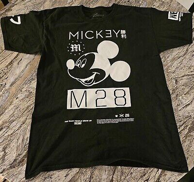 Neff M28 X Disney Colab Mickey Mouse Crew Neck T-Shirt Tee 