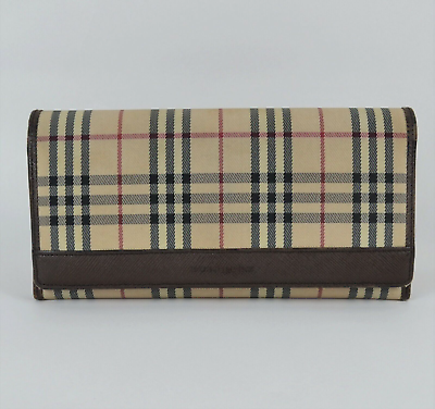 Leather wallet Burberry Beige in Leather - 31495667