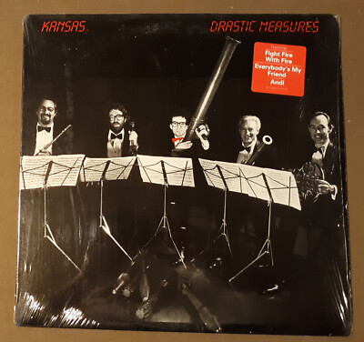Kansas Drastic Measures by CBS Records 33rpm VINYL LP RECORD with shrinkwrap