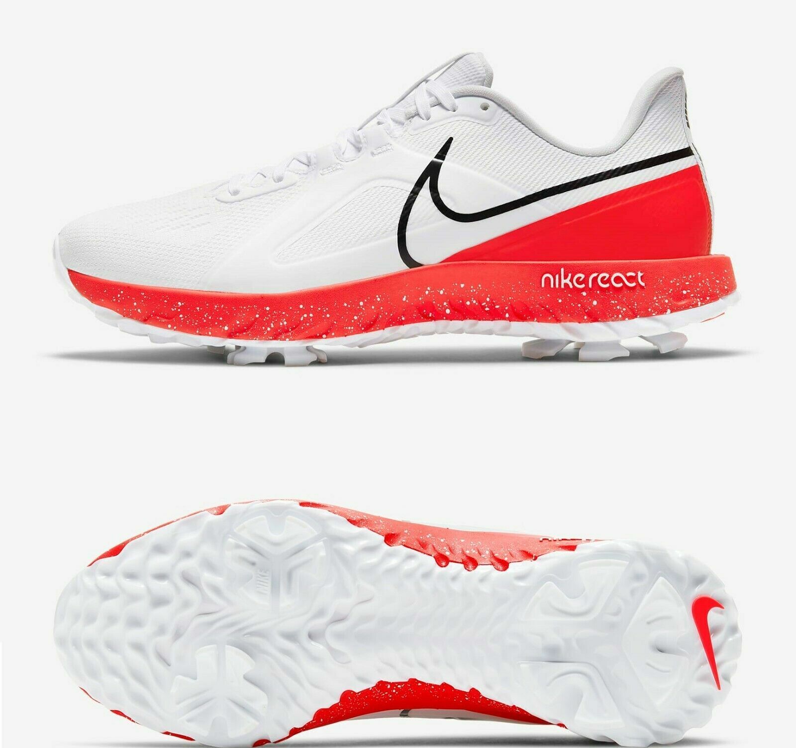 Nike React Infinity Pro Golf Shoes White Infrared CT6621-106 Nike React Infinity Pro Golf Shoes White Infrared CT6621-106