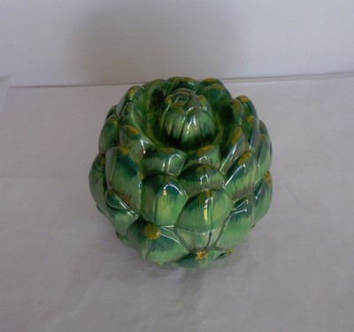 Ceramic Plentiful Pantry Green Artichoke Dish With Lid - Dip Dish