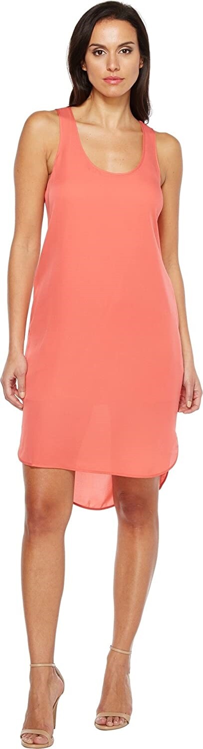 Heather Women's 241009 Melon Silk Scoop Tank Dress Size S