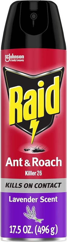 Raid® Ant & Roach Killer 26, Fragrance-Free Bug Spray, 17.5 fl. oz. 2 count. New