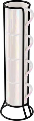 American Atelier Ceramic Mini Espresso Cups Set of 4, 3oz - Pearlized