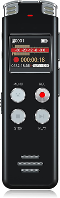 EVISTR 16GB Digital Voice Recorder Voice Activated Recorder with Playback - Upg