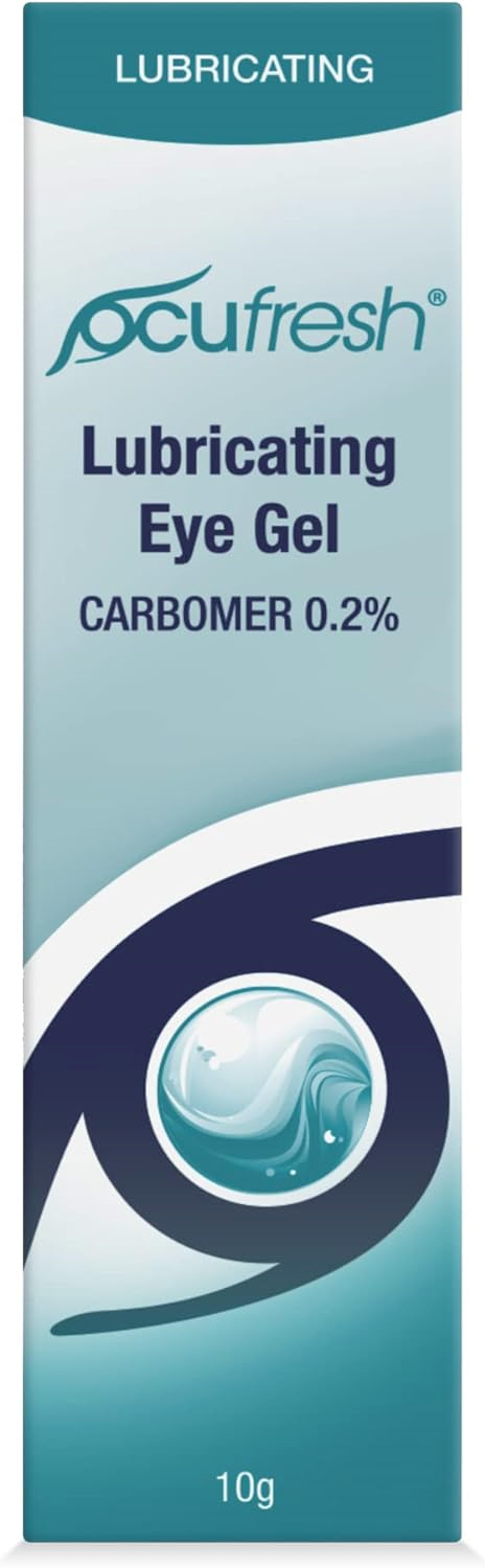 Ocufresh British 10g Lubricating Eye Gel for Dry Eyes Sterile Carbomer 0.2% 