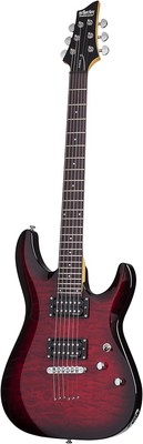 Pre-owned Vans Schecter C-6 Plus Solid-body Electric Guitar, Stcb In Pink